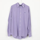 Ralph Lauren Purple Gingham Long-Sleeve Shirt, Size XL-1