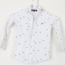 Tommy Hilfiger White Bird-Print Shirt, Size 3/4-1