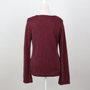 Burgundy Glitter Knit V-Neck Cardigan – Size M-2