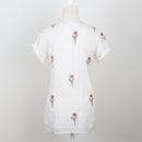 White Floral Blouse | Size S-2