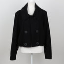 Woolworths Black Melton Coat | Hip Length | Size 16-1