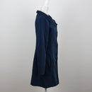 Blue Velvet-Feel Coat | Size S-2