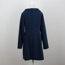 Blue Velvet-Feel Coat | Size S-3