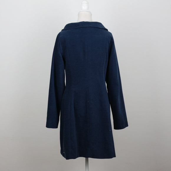 Blue Velvet-Feel Coat | Size S