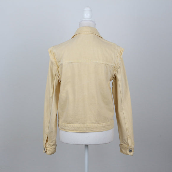 Butter Yellow Denim Jacket | Size S