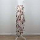 Baby Pink Floral Chiffon Tulip Skirt | Size S-3