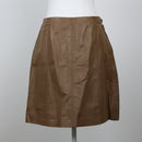 Brown Genuine Leather Skirt | Size S-1