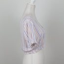 Cotton On White Striped Crop Top | Size S-3