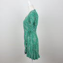 Zara Green Floral Wrap Dress | Size S-3
