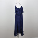 Midnight Blue Plaid Midi Dress | Size S-2
