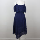 Midnight Blue Plaid Midi Dress | Size S-1