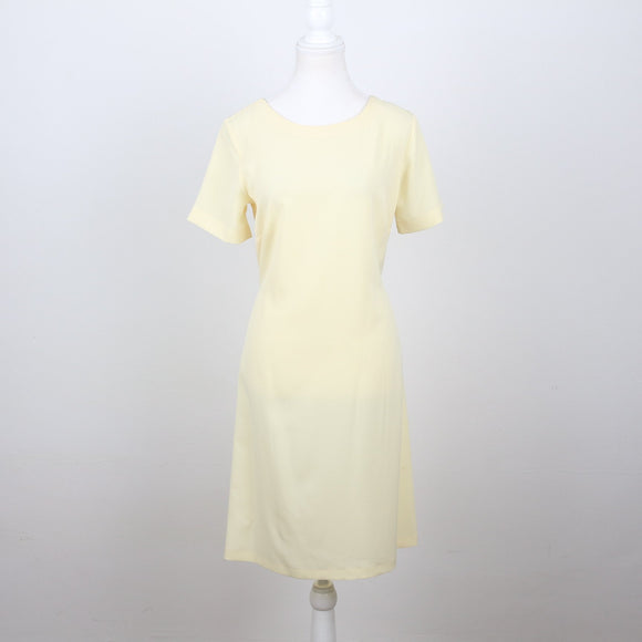 Pastel Yellow Wrap T-Shirt Dress | Size 32