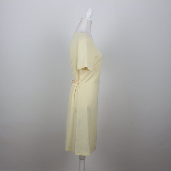 Pastel Yellow Wrap T-Shirt Dress | Size 32
