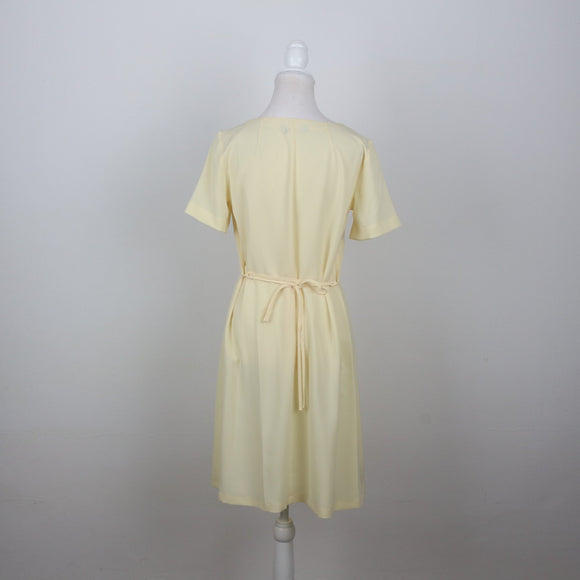 Pastel Yellow Wrap T-Shirt Dress | Size 32