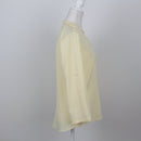 Pastel Yellow Half-Button Long Sleeve Blouse | Size 32-5