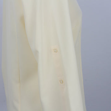 Pastel Yellow Half-Button Long Sleeve Blouse | Size 32 - 0