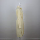 Pastel Yellow Wrap Shirt Dress | Long Sleeve | Size 32-2