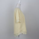 Pastel Yellow V-Neck Ruffle Sleeve Blouse | Size 32-3