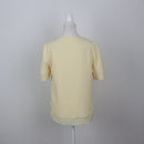 Pastel Yellow V-Neck Ruffle Sleeve Blouse | Size 32-2