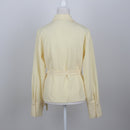 Pastel Yellow Wrap Long Sleeve Blouse | Size 32-3