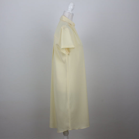 Pastel Yellow Short Sleeve T-Shirt Dress | Size 32