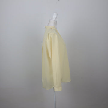 Pastel Yellow V-Neck Long Sleeve Blouse | Size 32 - 0