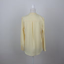 Pastel Yellow V-Neck Long Sleeve Blouse | Size 32-3