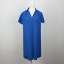 Electric Blue V-Neck T-Shirt Dress | Size 34-1