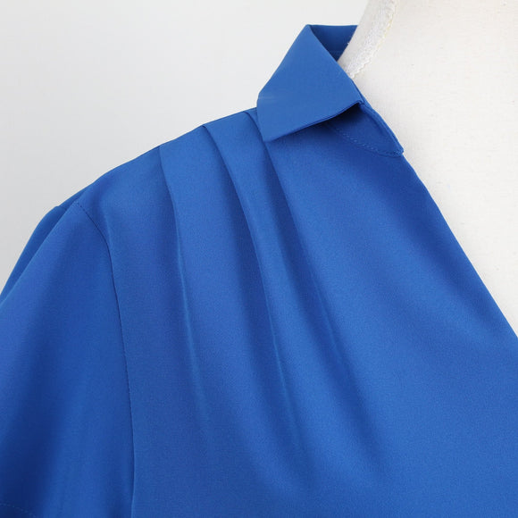 Electric Blue V-Neck T-Shirt Dress | Size 34