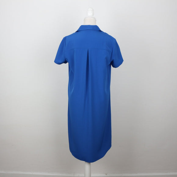 Electric Blue V-Neck T-Shirt Dress | Size 34