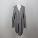 H&M Grey Ribbed Long Cardigan | Size XS-3