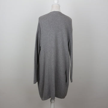 H&M Grey Ribbed Long Cardigan | Size XS - 0