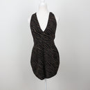 Zara Black Glitter Zebra Print Halter Playsuit – Size M-5