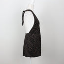 Zara Black Glitter Zebra Print Halter Playsuit – Size M-3