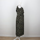Topshop Black Ditsy Floral Cold-Shoulder Maxi Dress – Size 10-2
