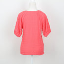 Woolworths Coral Textured Puff-Sleeve V-Neck Blouse – Size XS-4