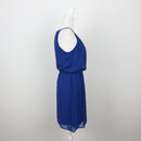 Woolworths Electric Blue Chiffon Halter Neck Blouson Dress – Size 6-3