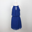 Woolworths Electric Blue Chiffon Halter Neck Blouson Dress – Size 6-2