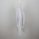 H&M Light Grey Open-Knit Cropped Button-Up Cardigan – Size M-3