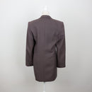 Taupe Longline Single-Button Shoulder Pad Blazer – Size 34-3