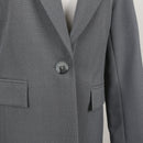 Slate Grey Longline Single-Button Notch Lapel Blazer – Size 32-2