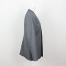Slate Grey Collarless Open-Front Longline Blazer – Size 32-3