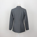 Slate Grey Collarless Open-Front Longline Blazer – Size 32-2