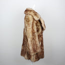 Camel & Cream Tipped Faux Fur Longline Coat – Size S-3
