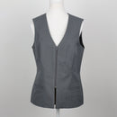Charcoal Grey Zip-Front V-Neck Tailored Waistcoat – Size 34-1
