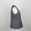 Charcoal Grey Zip-Front V-Neck Tailored Waistcoat – Size 34-2