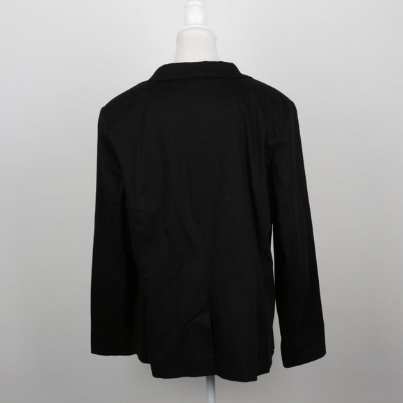 Foschini Black Single-Button Notch Lapel Tailored Blazer – Size 18