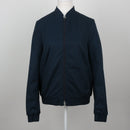 Midnight Navy Zip-Up Ribbed-Cuff Lined Bomber Jacket – Size S-1