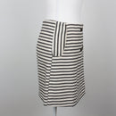 Topshop Cream & Black Stripe Nautical Double-Button Wrap Mini Skirt – Size 12-2