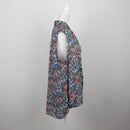 Contempo Dark Floral Meadow Print Sleeveless V-Neck Chiffon Blouse – Size 18-3